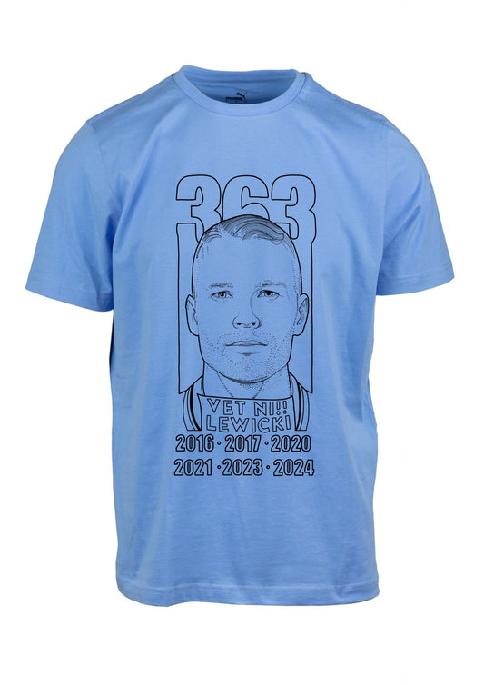 T-shirt ljusblå Lewicki