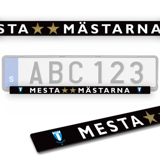 Nummerplåtlist Mesta mästarna svart