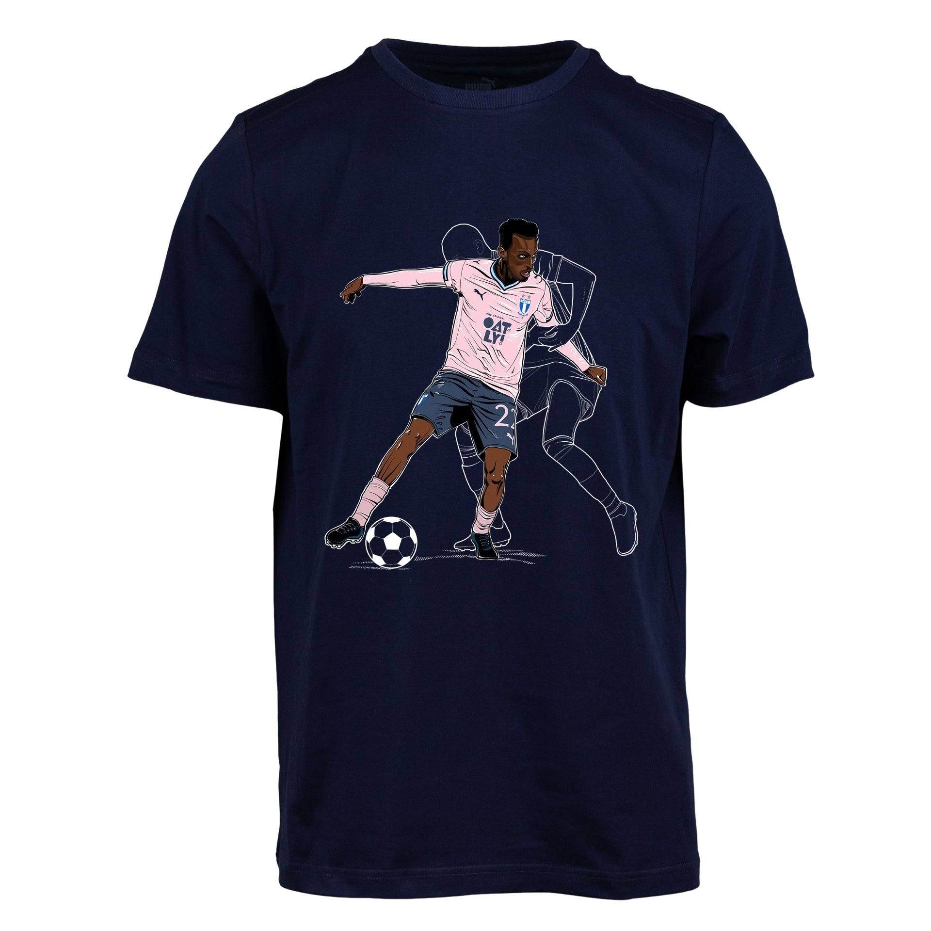 T-shirt barn marinblå Taha Ali