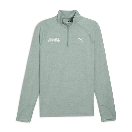 Puma M RUN VELOCITY CLOUDSPUN 1/4 ZIP Green 