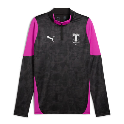 Puma teamCUP Training 1/4 Zip Top Black Deep Orchid 25