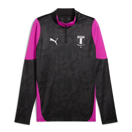 Puma teamCUP Training 1/4 Zip Top Black Deep Orchid 25