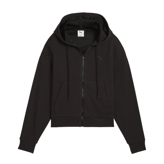 Puma HER Comfort Crop Full-Zip Hoodie Black