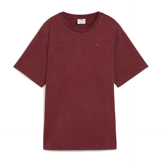 Puma W ESS ELEVATED Relaxed Wash Tee Ruby Shimm